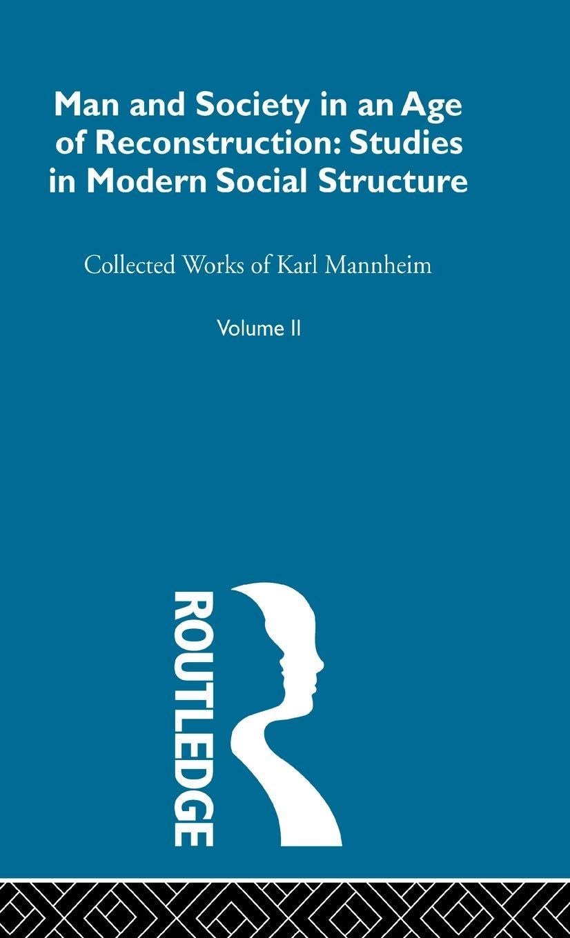 Man and Society in an Age of Reconstruction Social Sciences