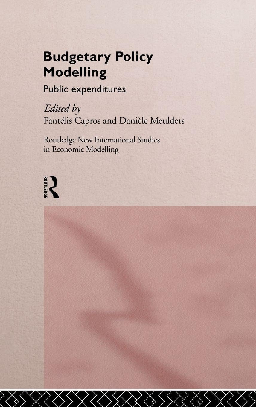 Product Image: Budgetary Policy Modelling