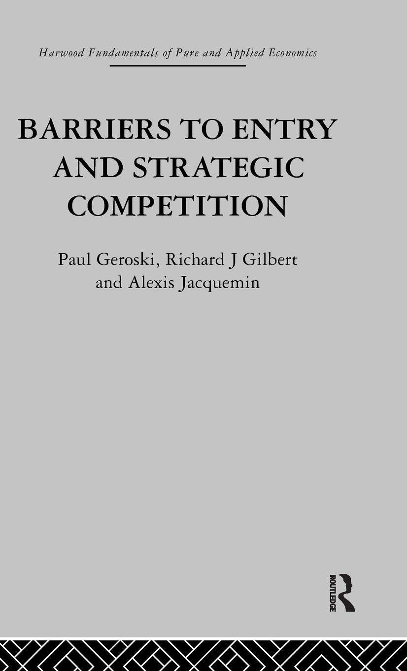 Barriers to Entry and Strategic Competition Business, Finance & Career
