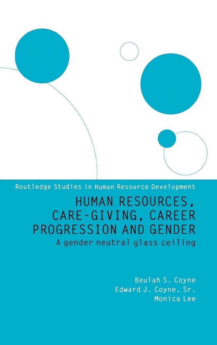 Human Resources, Care Giving, Career Progression and Gender Books