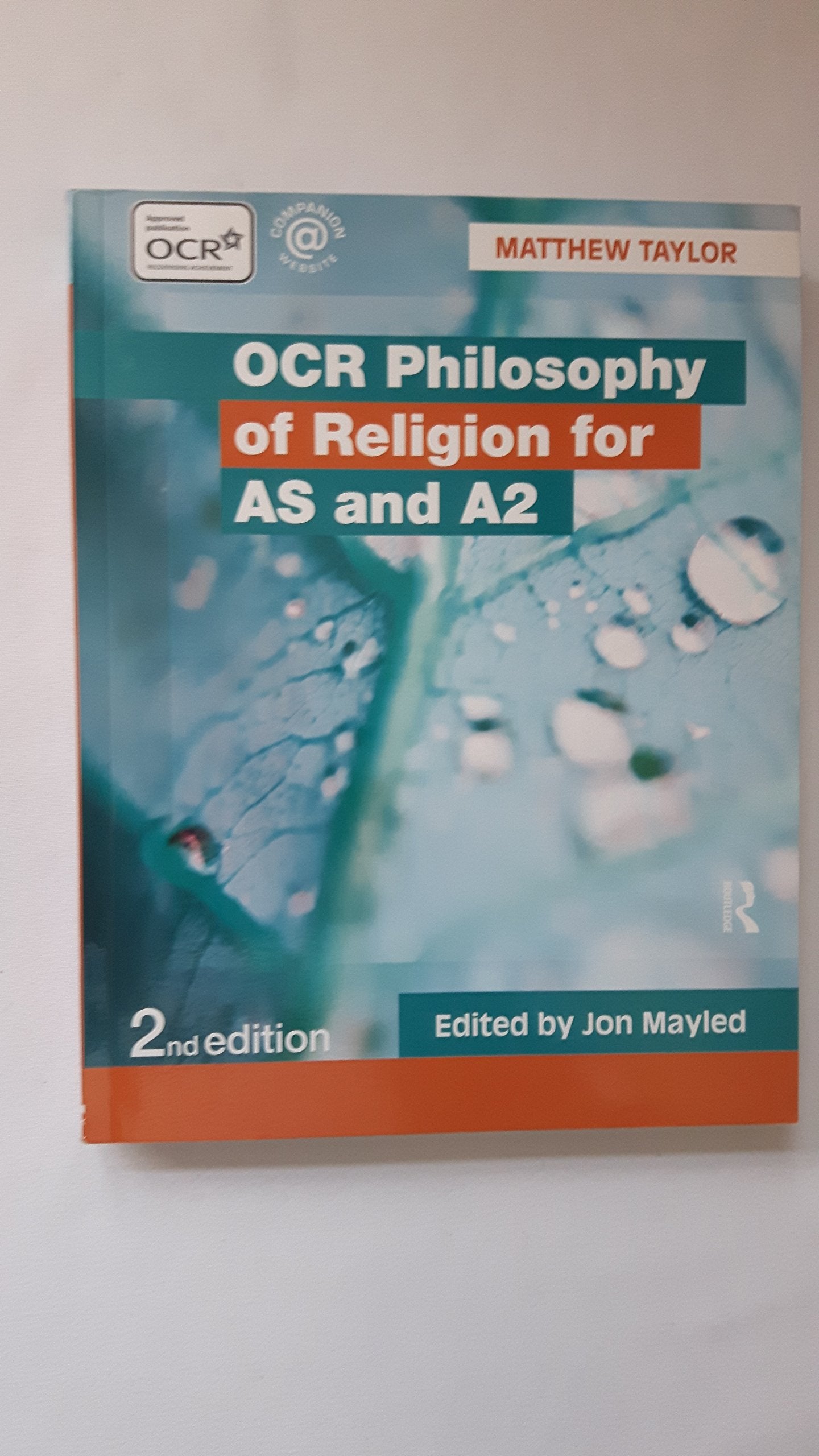 OCR Philosophy of Religion for AS and A2 book