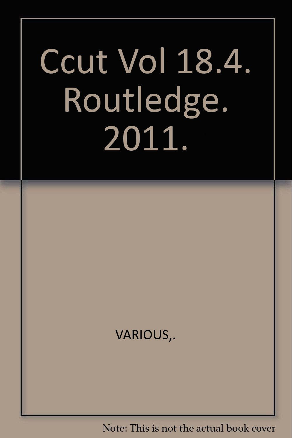 Product Image: Ccut Vol 18.4: JOURNAL