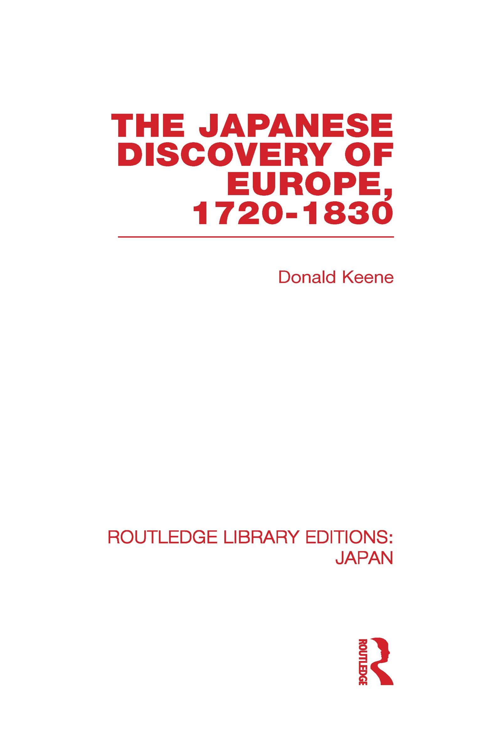 The Japanese Discovery of Europe, 1720 - 1830 Social Sciences