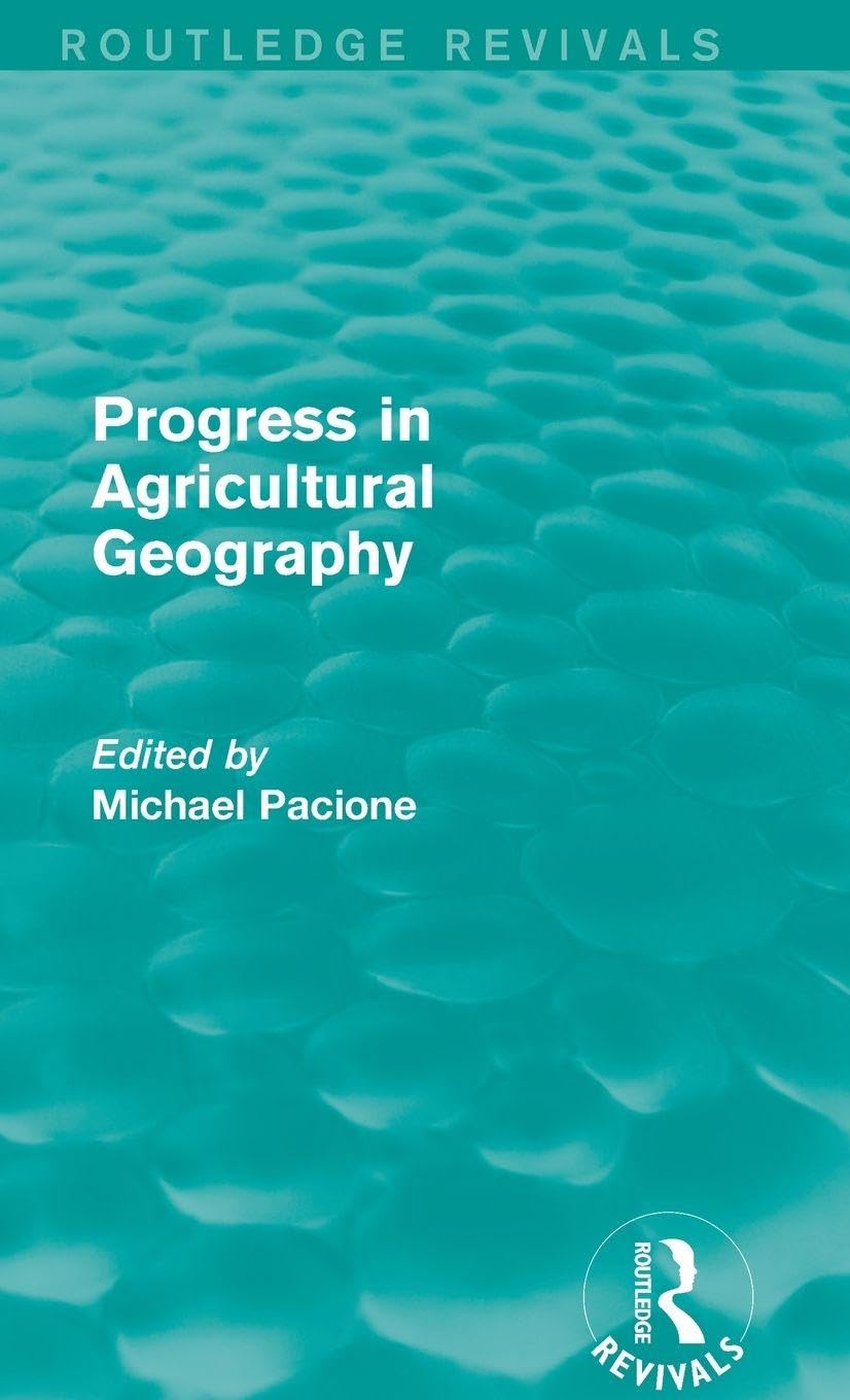Product Image: Progress in Agricultural Geography (Routledge Revivals)