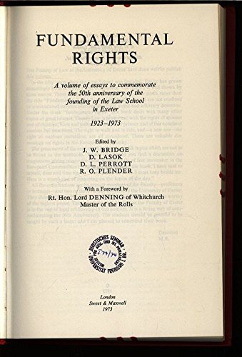 Fundamental Rights: Essays to Commemorate the Founding of the Law School in Exeter Books