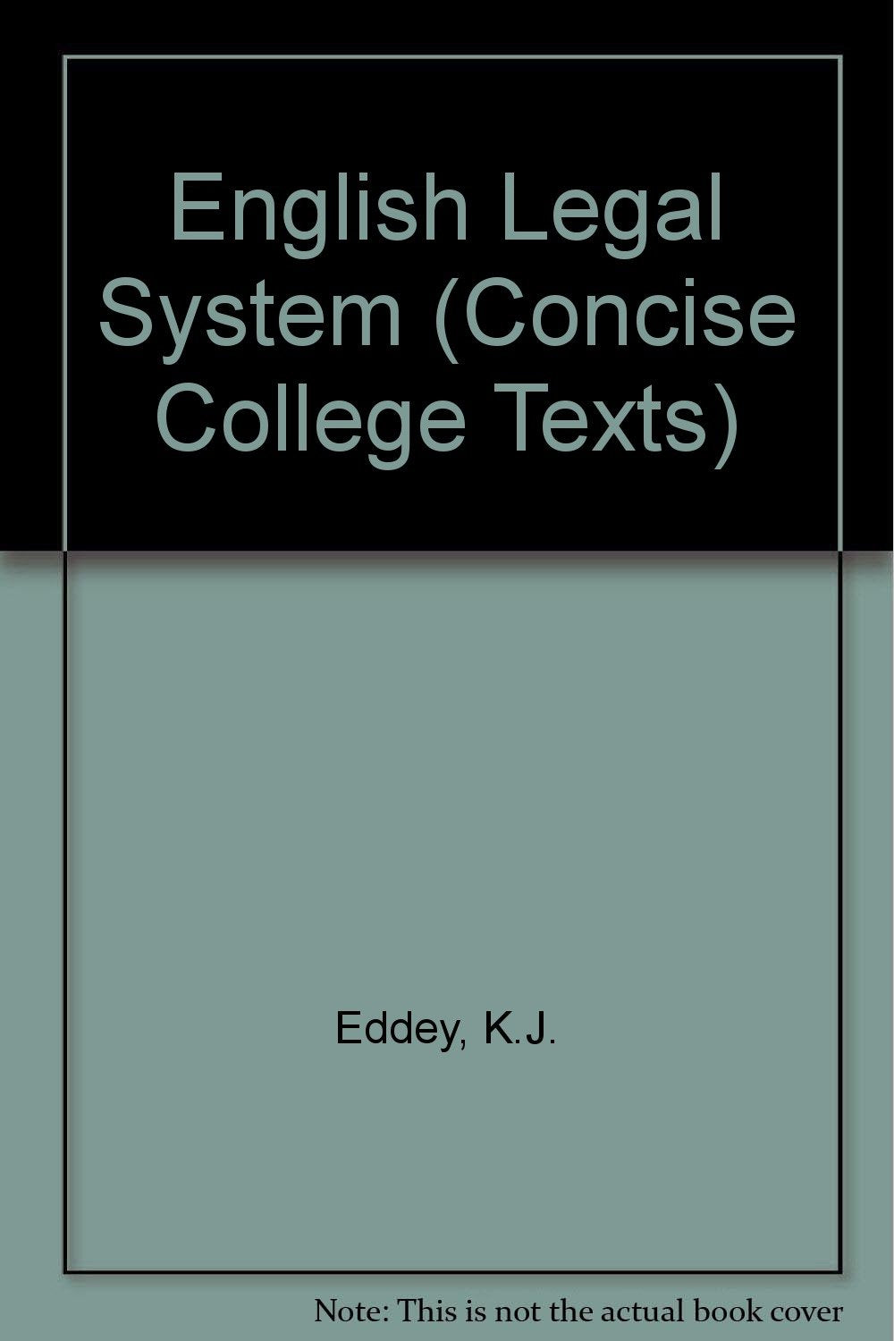 English Legal System (Concise College Texts) Law
