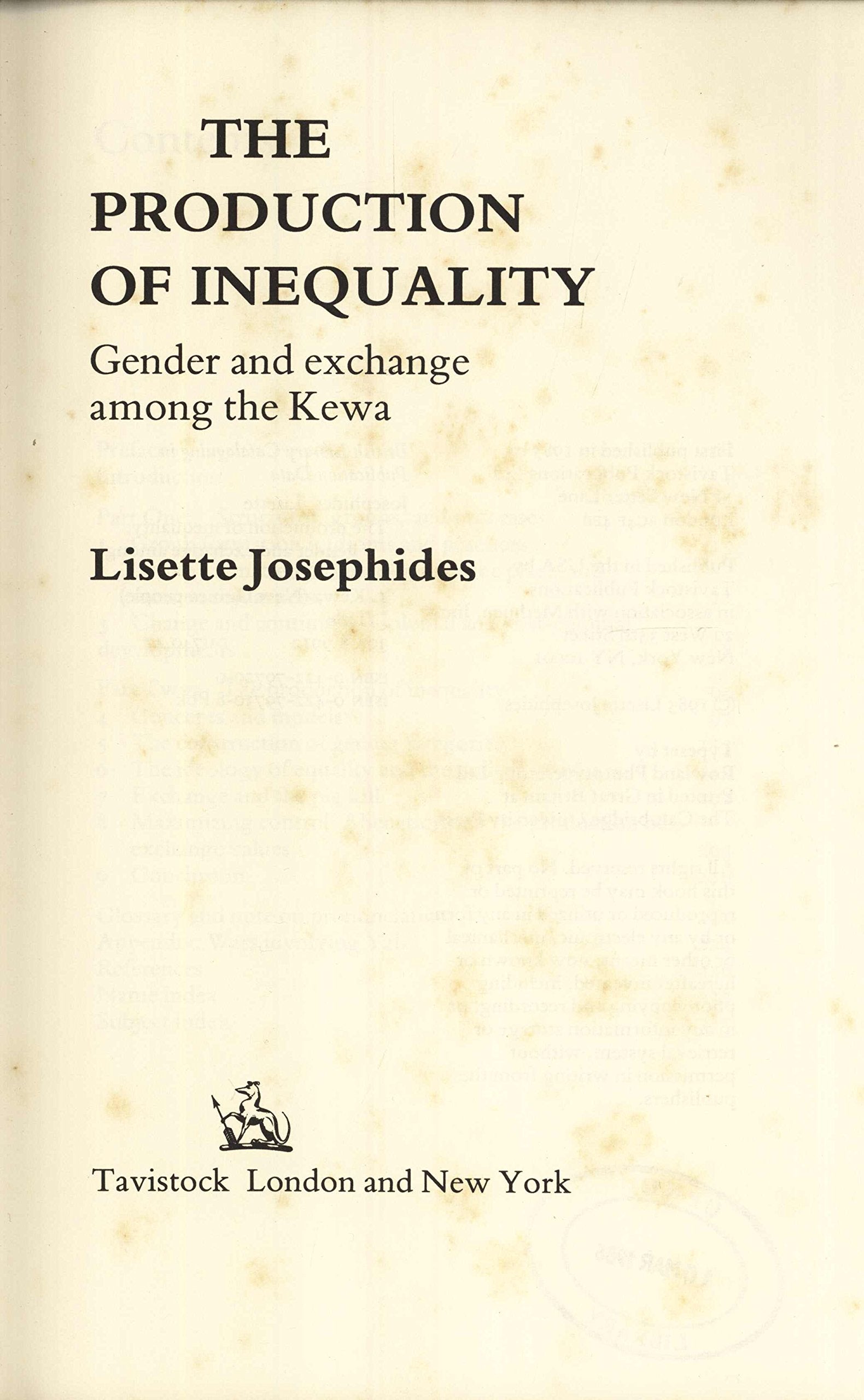 The Production of Inequality: Gender and Exchange Among the Kewa Books