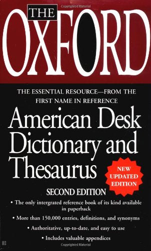 The Oxford American Desk Dictionary and Thesaurus book