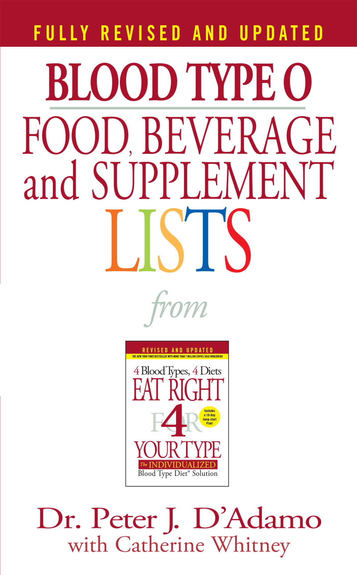Blood Type O Food, Beverage and Supplement Lists book