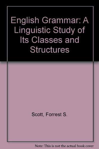 Product Image: English Grammar a Linguistic Study Class and Str: A Linguistic Study of Its Classes and Structures