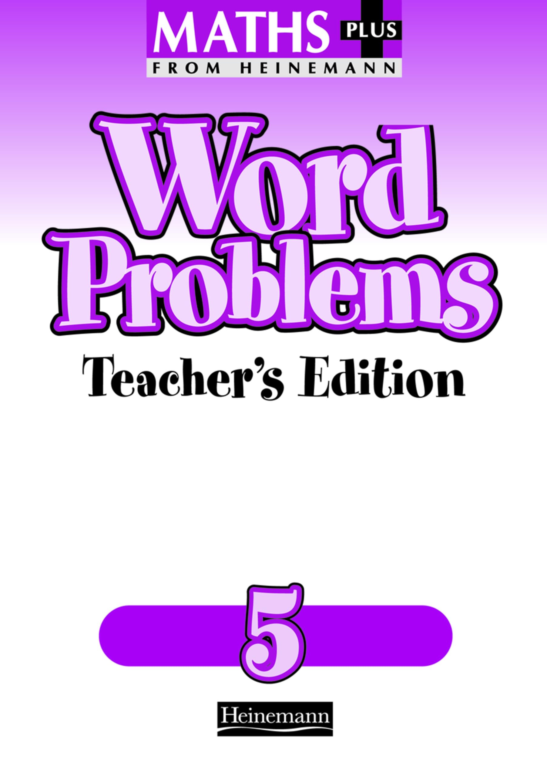 Maths Plus Word Problems 5: Teacher's Book Study Guides Books