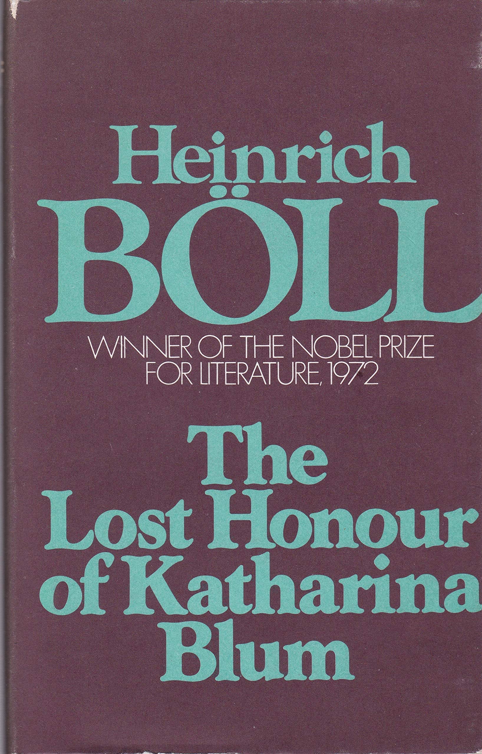 Lost Honour of Katharina Blum Contemporary literature