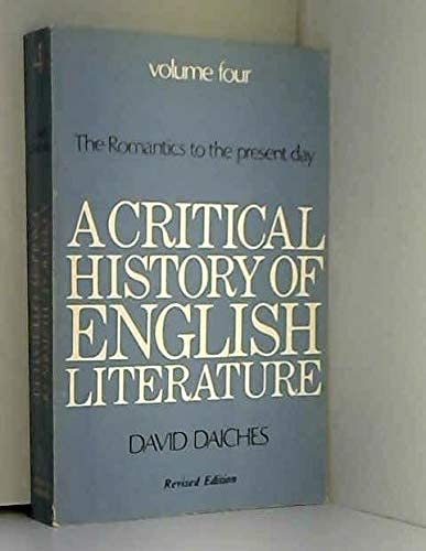 A Critical History of English Literature: v. 4 Essays & Short Stories