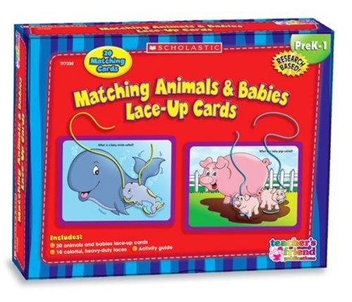 Matching Animals and Babies Lace-up Cards Non-fiction