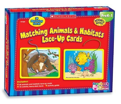 Matching Animals & Habitats Lace-up Cards Non-fiction