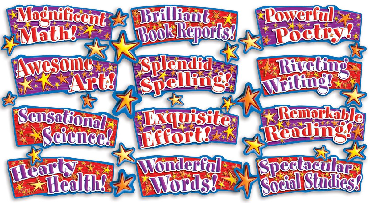 Student Work Headers! Bulletin Board Learning & Reference