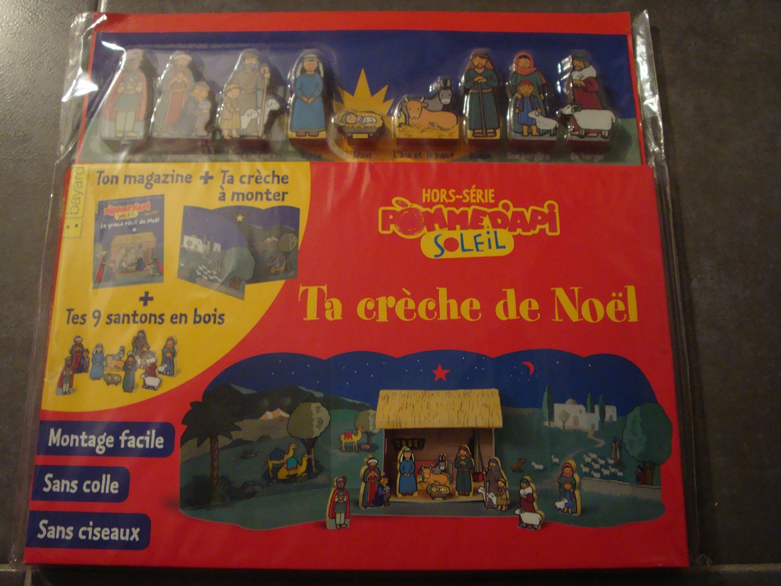 POMME D'API SOLEIL MAG N°3 !! + TA CRÈCHE DE NOEL A MONTER + TES 9 SANTONS EN BOIS book