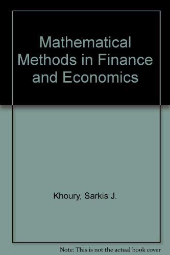Mathematical Methods in Finance and Economics Business, Finance & Career