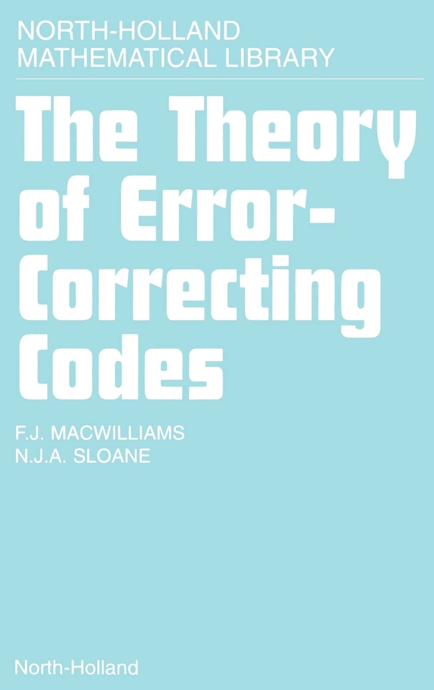 The Theory of Error-Correcting Codes (Volume 16) (North-Holland Mathematical Library, Volume 16) Business & Technology