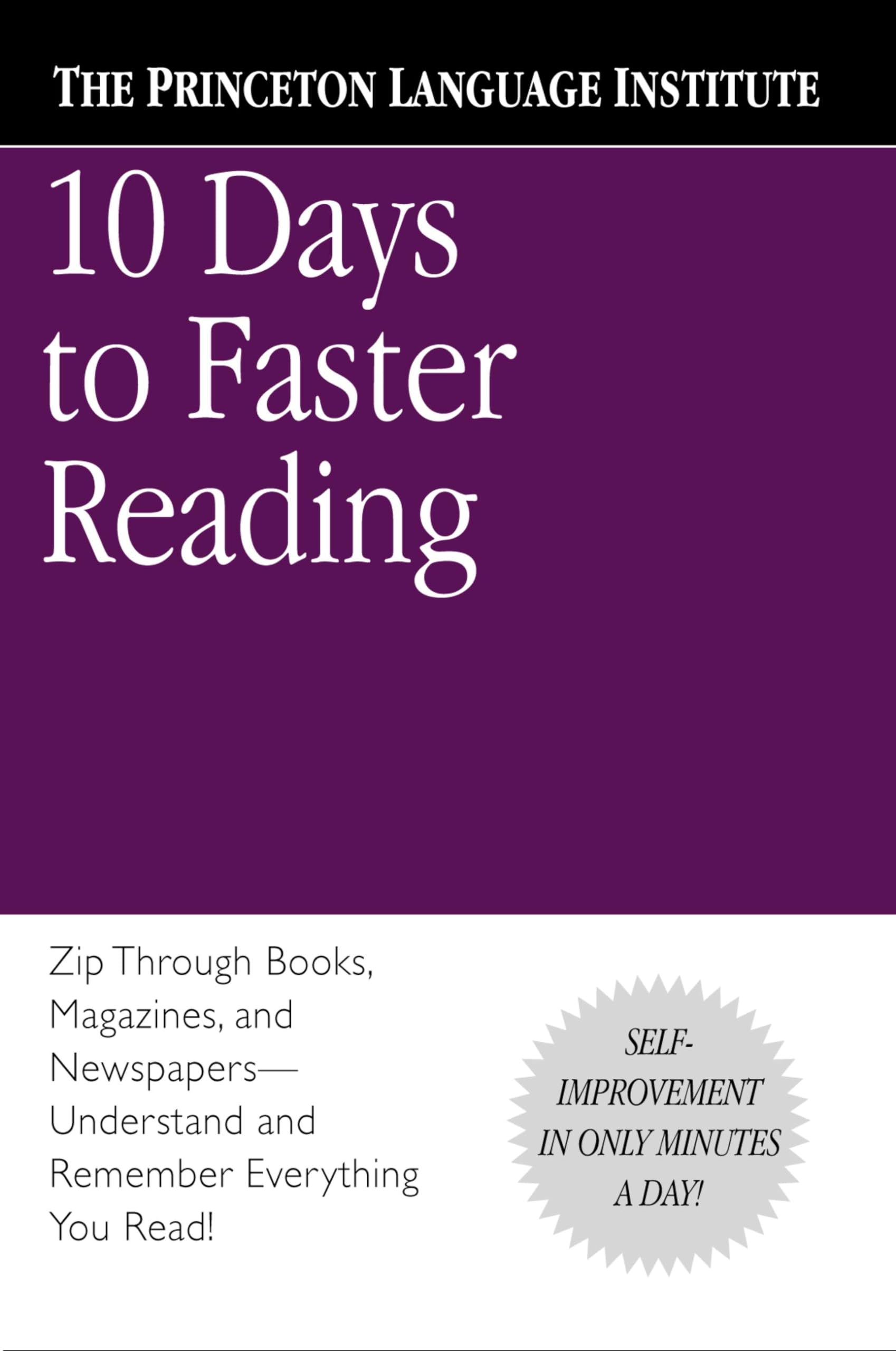 10 Days to Faster Reading Education & Training