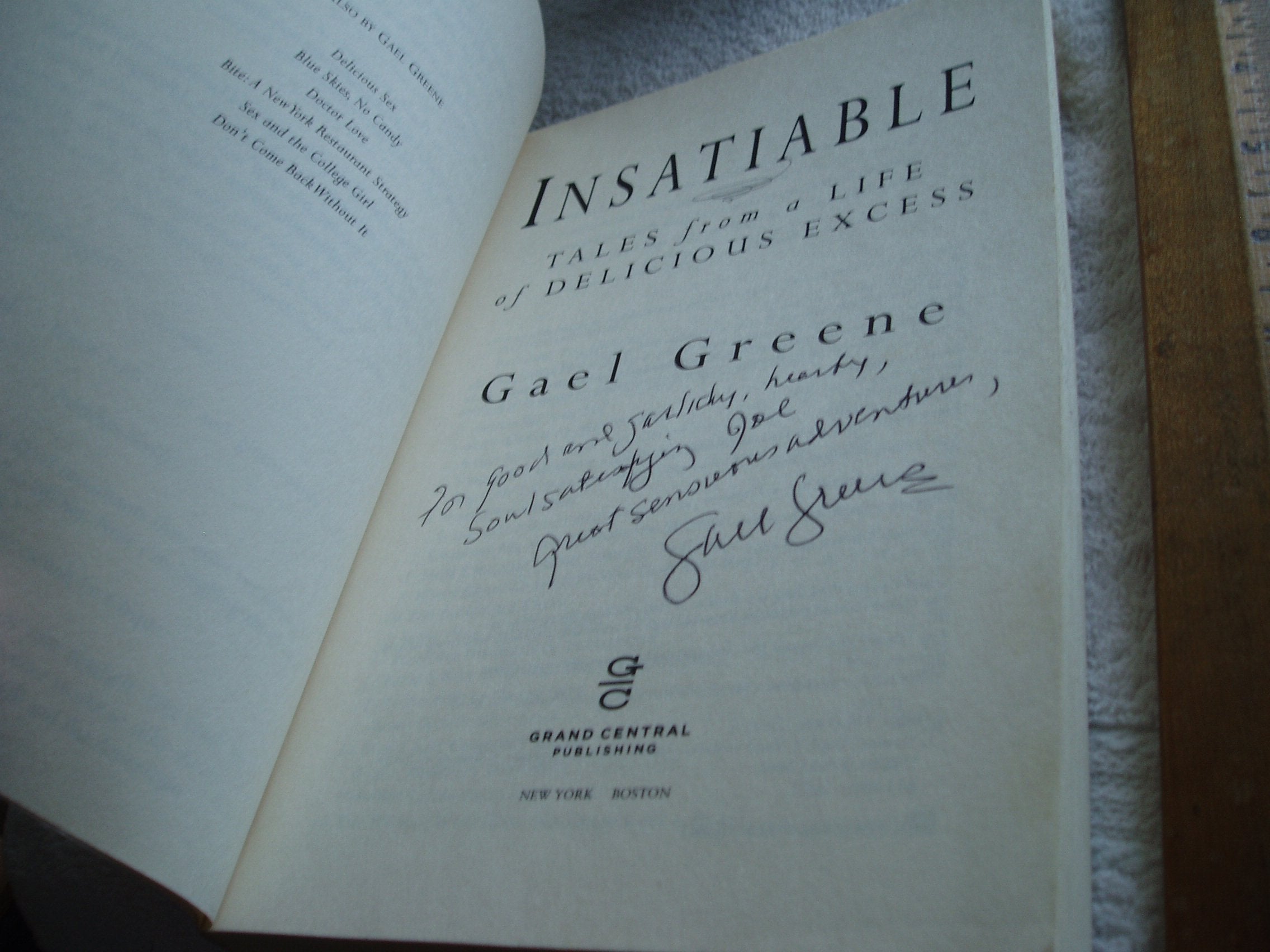 Insatiable: Tales from a Life of Delicious Excess book