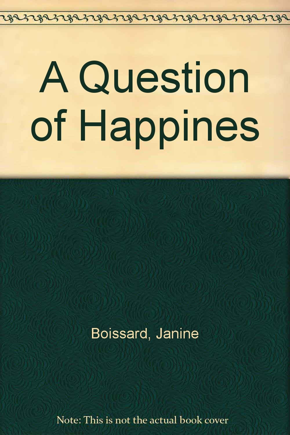 Product Image: A QUESTION OF HAPPINES