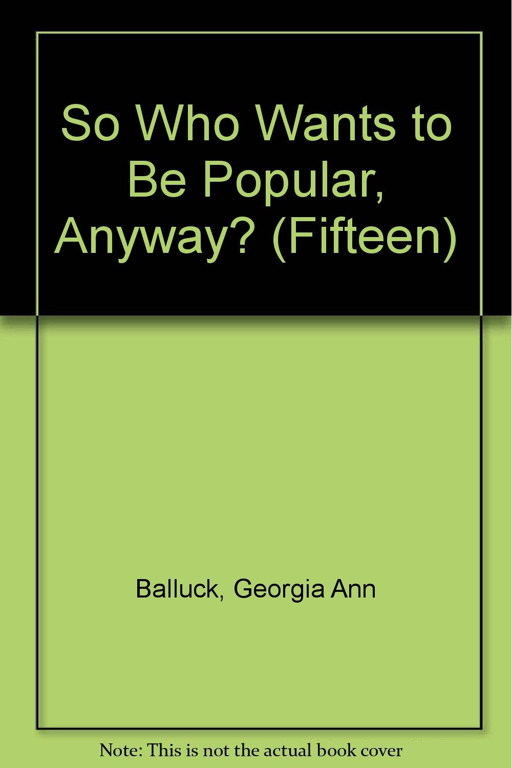 Fifteen 3: So Who Wants Contemporary literature