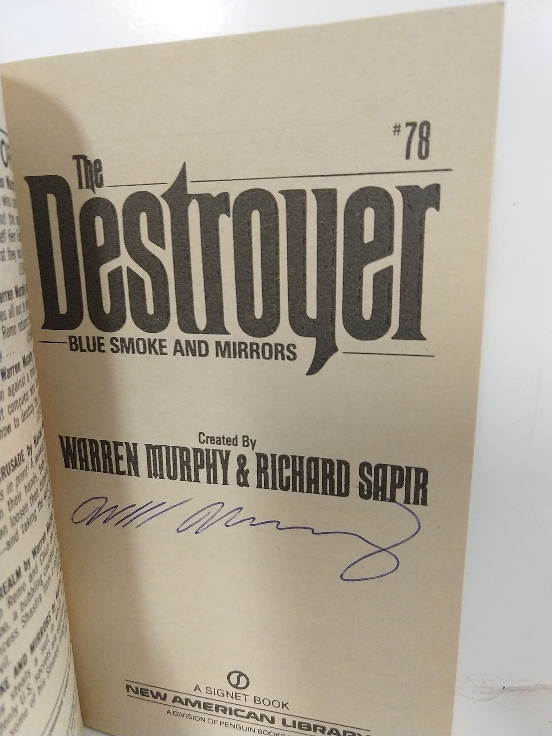 The Destroyer 78: Blue Smoke And Mirrors (Signet) book
