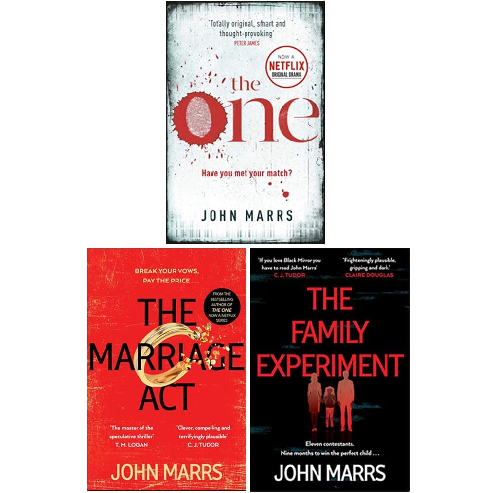 John Marrs Dark Future Series Collection 3 Books Set (The One, The Marriage Act & The Family Experiment) Suspense & Thrillers
