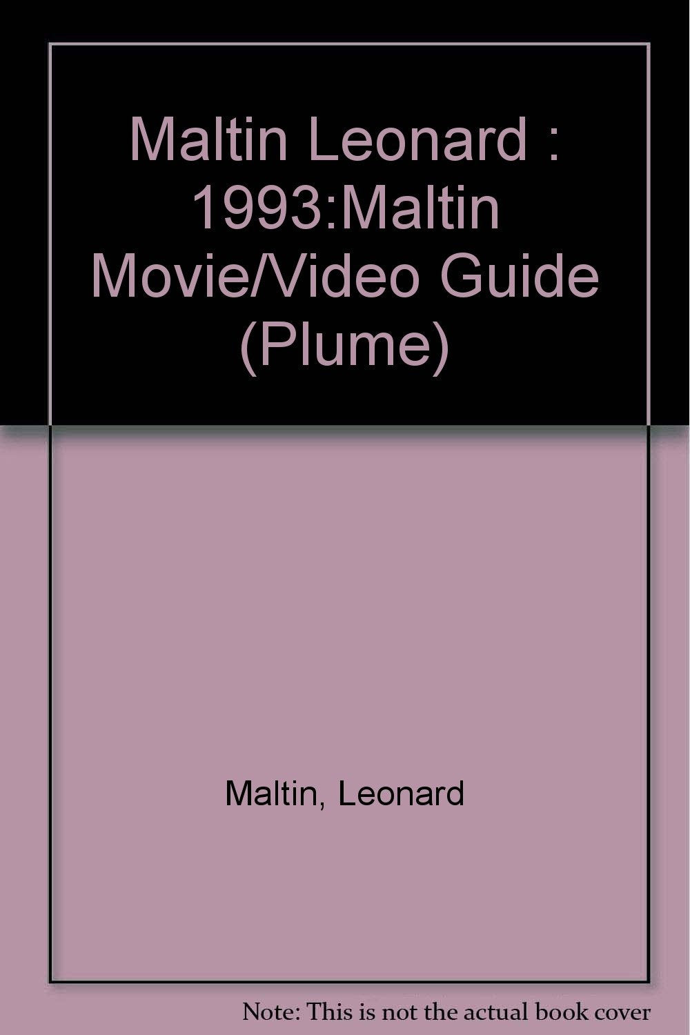 Leonard Maltin's Movie And Video Guide 1993 book