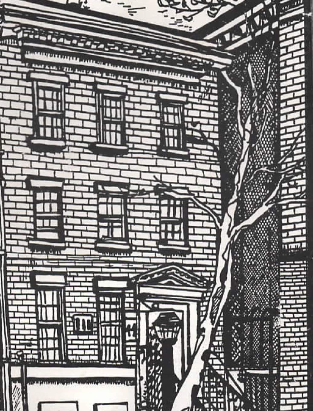 Greenwich village Writing Drawing Journal: 44 morton Street Charlie Dougherty Pen & ink Cover drawing Travel