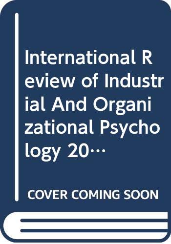 International Review of Industrial and Organizational Psychology, Volume 20 Books