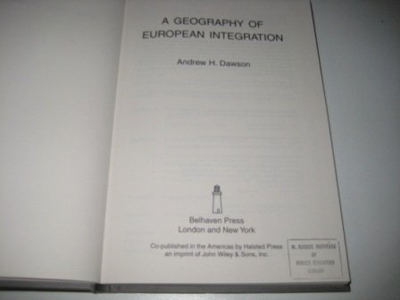 A Geography of European Integration Business, Finance & Career
