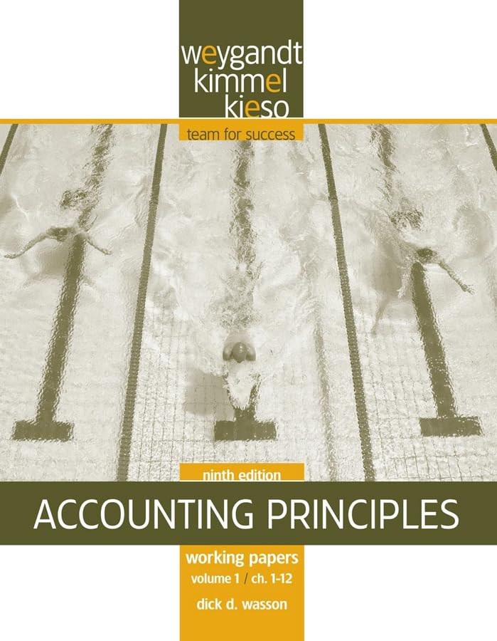 Accounting Principles: Working Papers, Chapters 1-12 Books