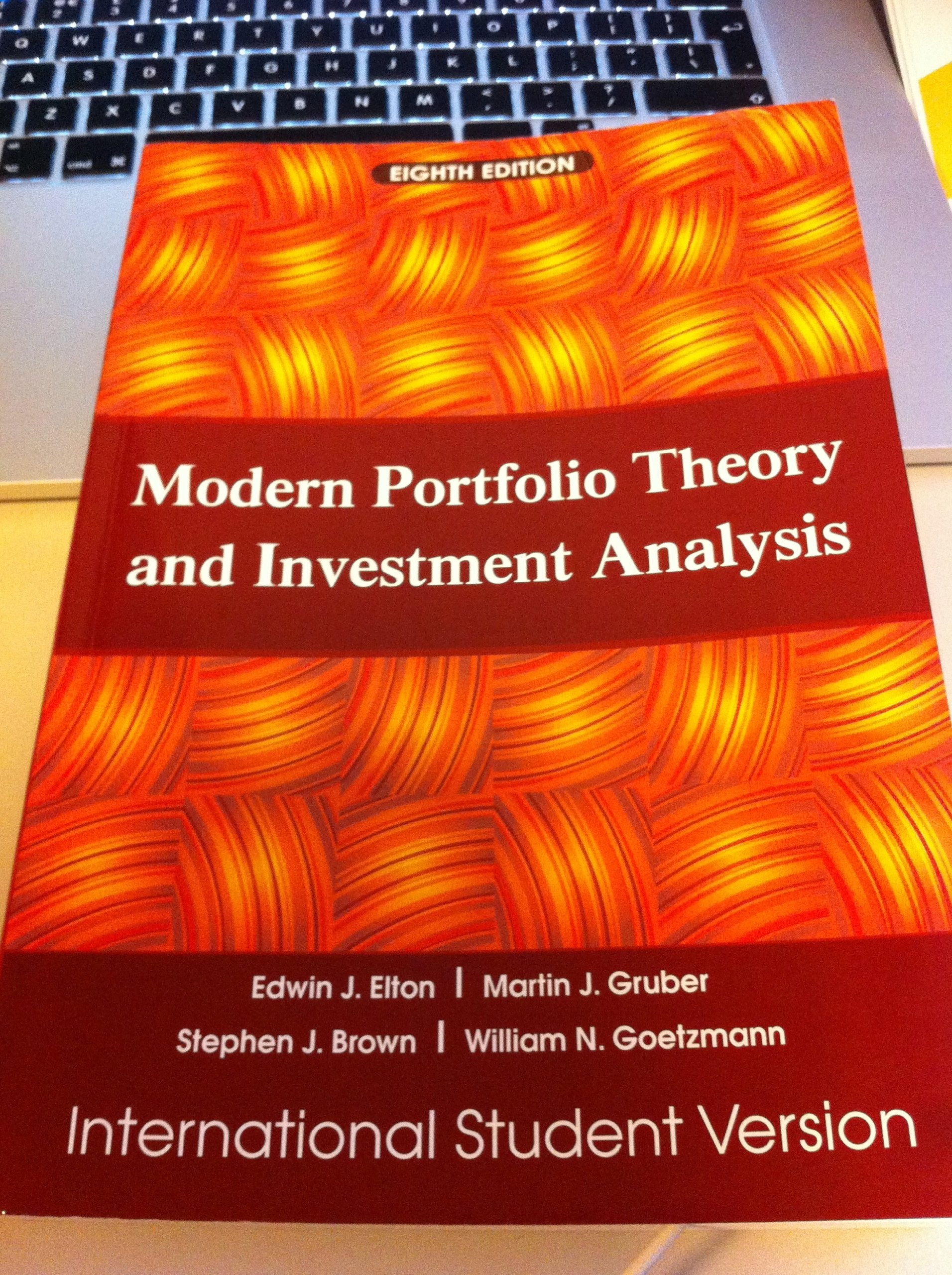Modern Portfolio Theory and Investment Analysis: International Student Version Law