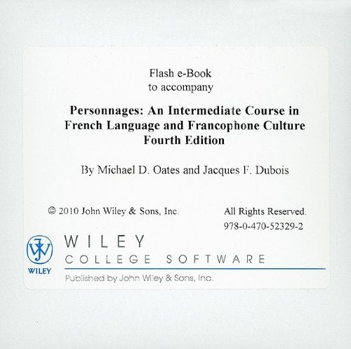 Personnages Flash e-Book Passcode: An Intermediate Course in French Language and Francophone Culture (Cengage Acquisition) Foreign Languages ​​& Dictionaries