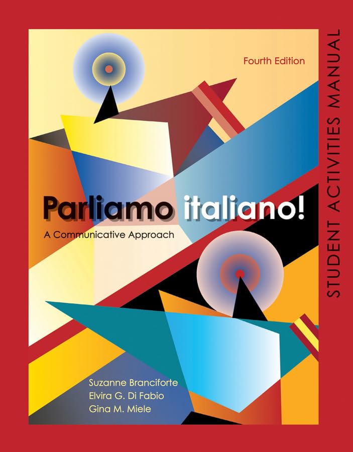 Parliamo Italiano: Activities Manual and Lab Audio Foreign Languages ​​& Dictionaries