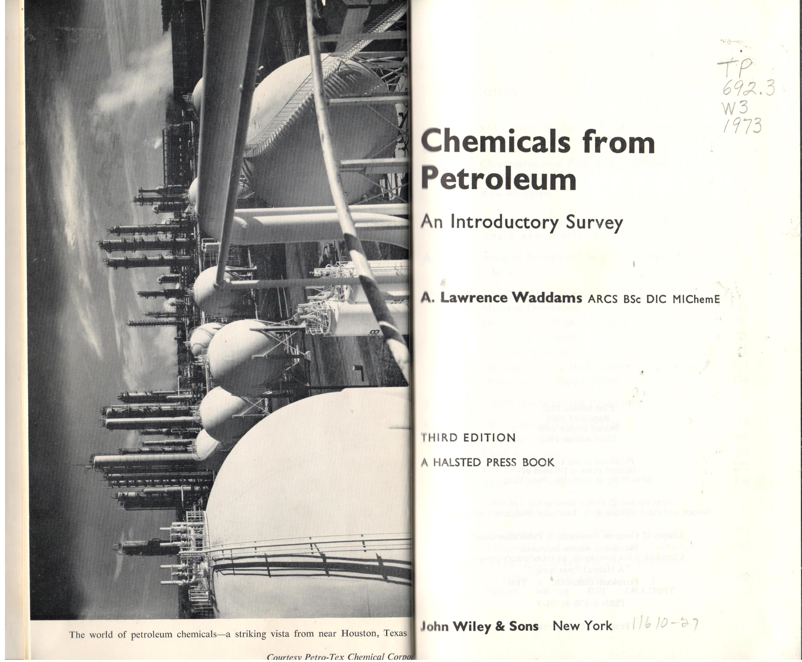 Product Image: Chemicals from petroleum;: An introductory survey