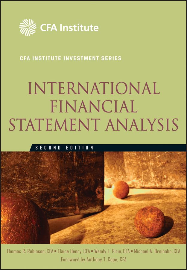 International Financial Statement Analysis (CFA Institute Investment Series) Law