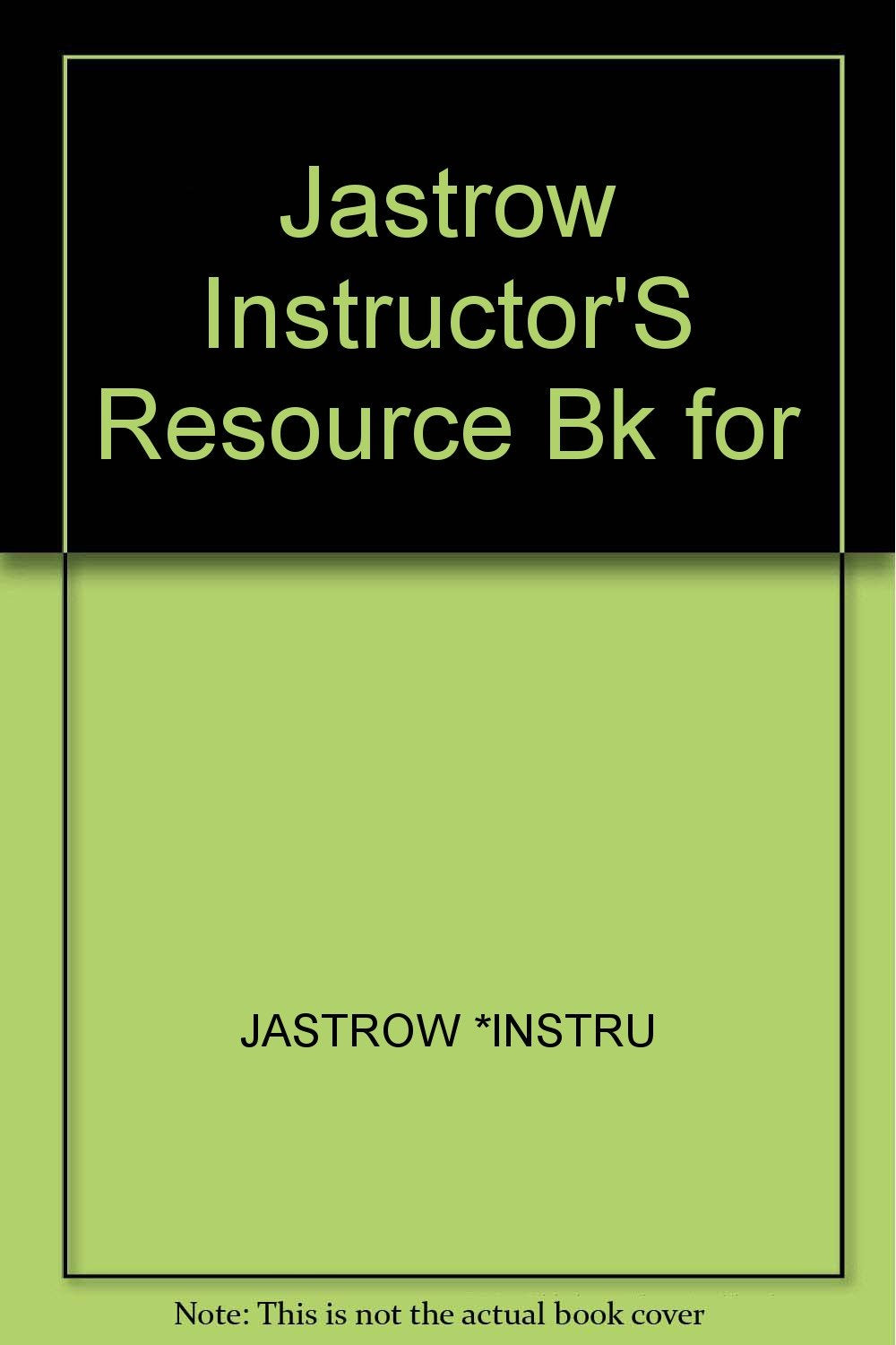 Product Image: Jastrow Instructor'S Resource Bk for