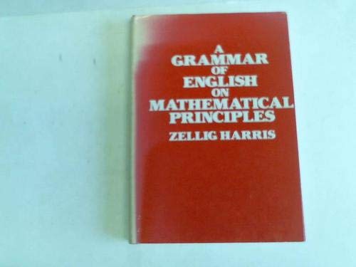 A Grammar of English on Mathematical Principles Social Sciences