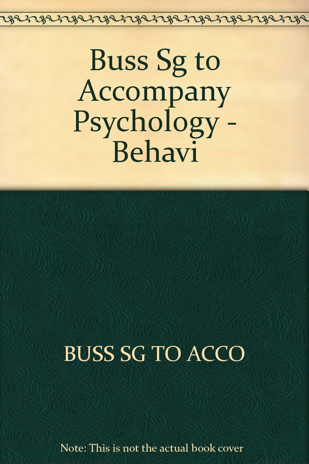 Buss Sg to Accompany Psychology - Behavi Psychology