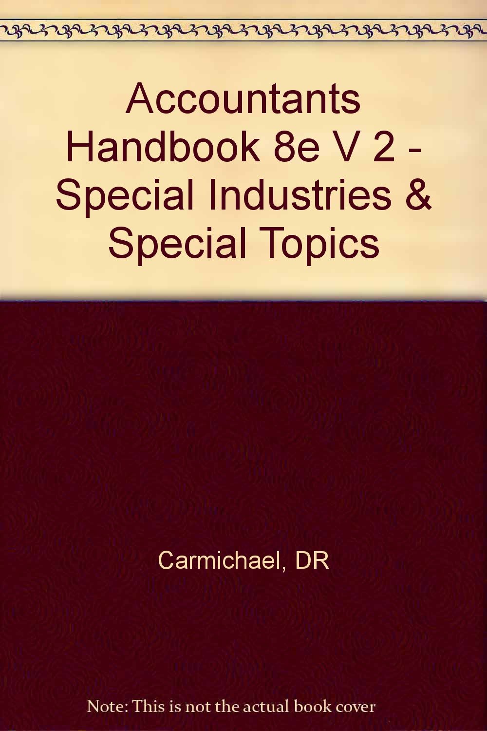 Accountant's Handbook: Sold As Set Only; Isbn 0471130311 Business, Finance & Career