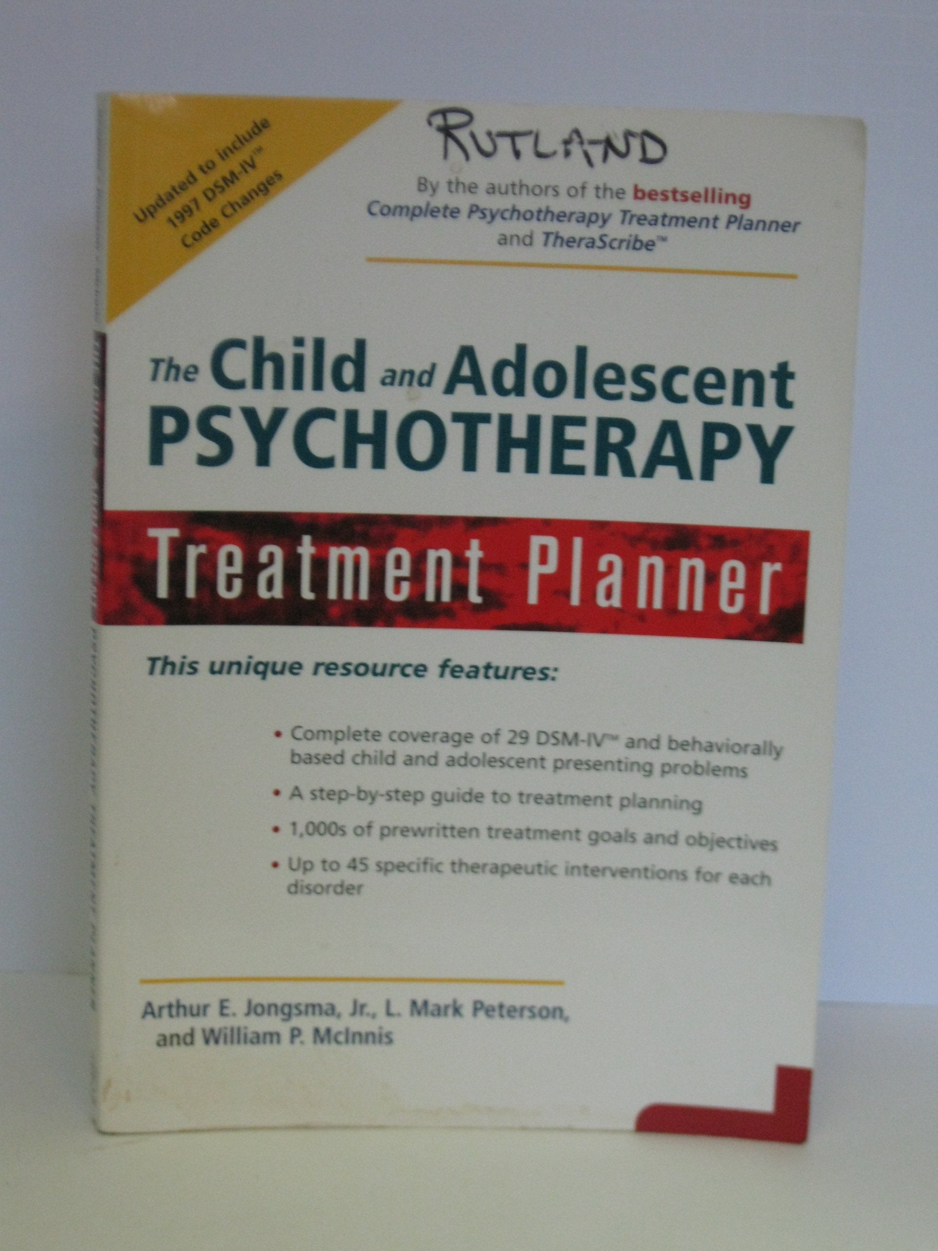 The Child and Adolescent Psychotherapy Treatment Planner Medicine