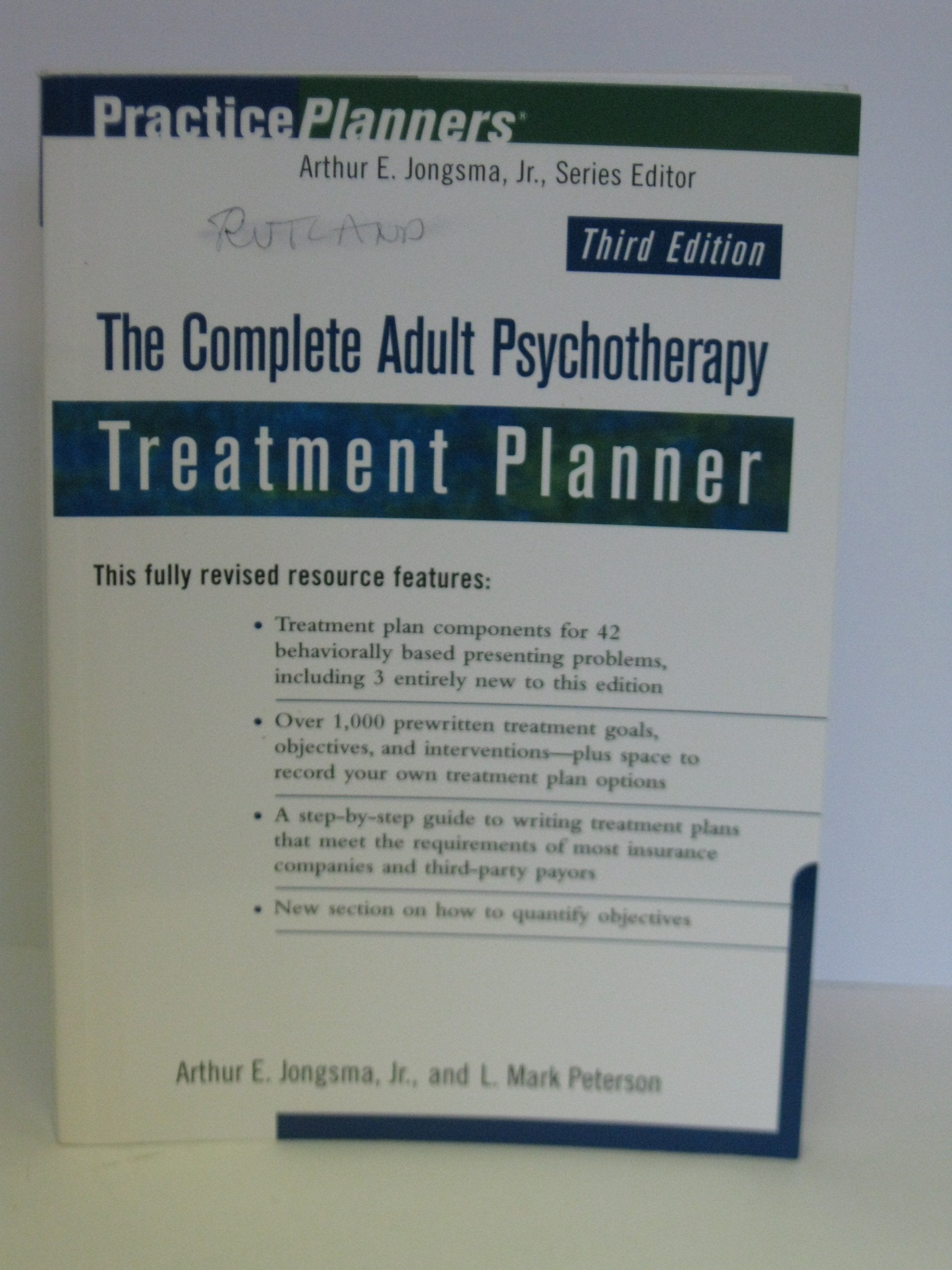 The Complete Adult Psychotherapy Treatment Planner Psychology