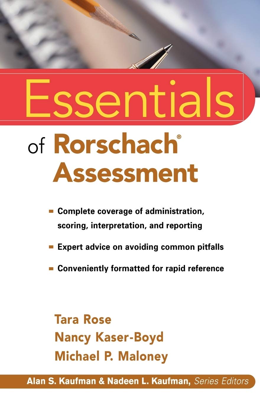 Rorschach Essentials (Essentials of Psychological Assessment) Medicine