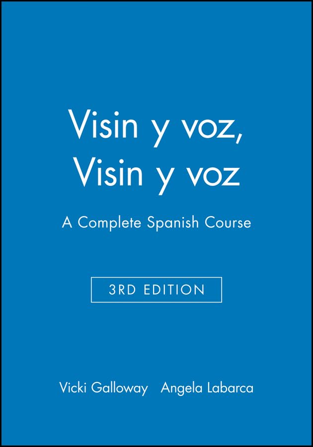 Electronic Workbook to Accompany Vision Y Voz: A Complete Spanish Course, 3e Social Sciences