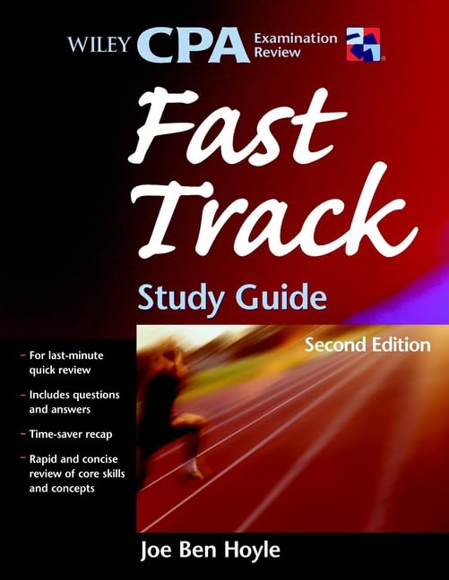 Wiley CPA Examination Review Fast Track Study Guide Business, Finance & Career