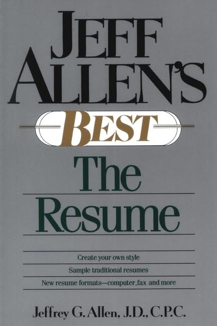 Jeff Allen's Best: The Resume Business, Finance & Career