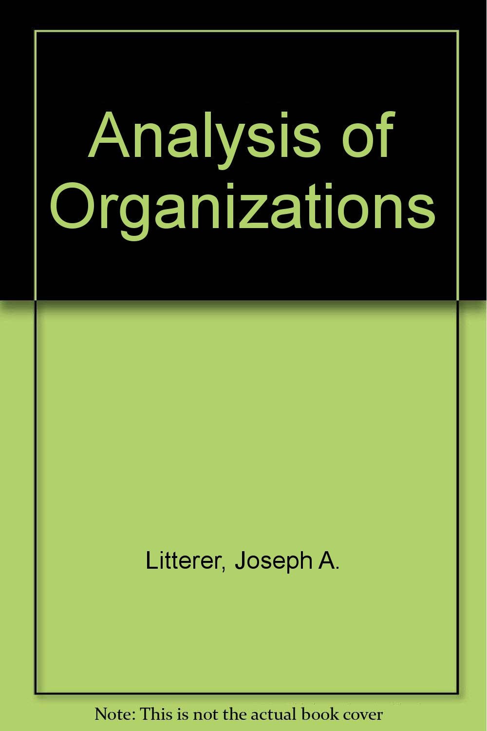 Product Image: Analysis of Organizations